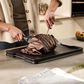 Joseph Joseph Cut and Carve Plus 16.1" x 11.4" Large Chopping Board in Black, , large