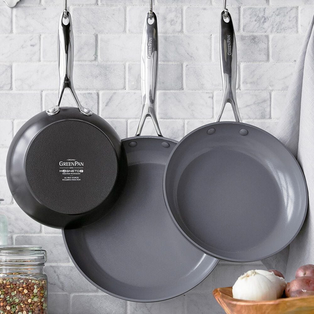 Green Pan Valencia Pro 3-Piece Nonstick Frypan Set in Grey, , large