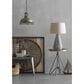 Teak Interiors Abode Ceramic Table Lamp with Linen Shade in Blue Reactive Glaze, , large