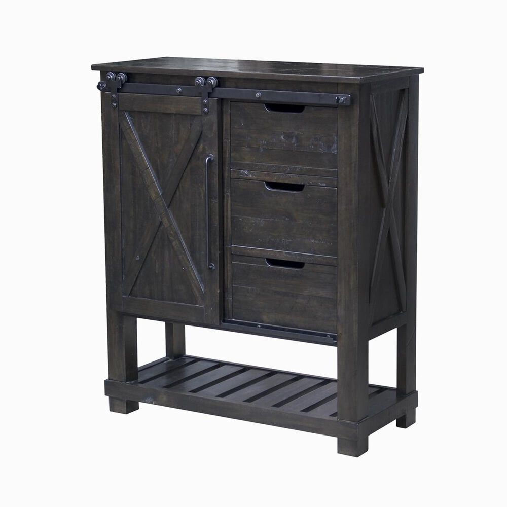 A-America Sun Valley Tall Barn Door Chest in Charcoal, , large