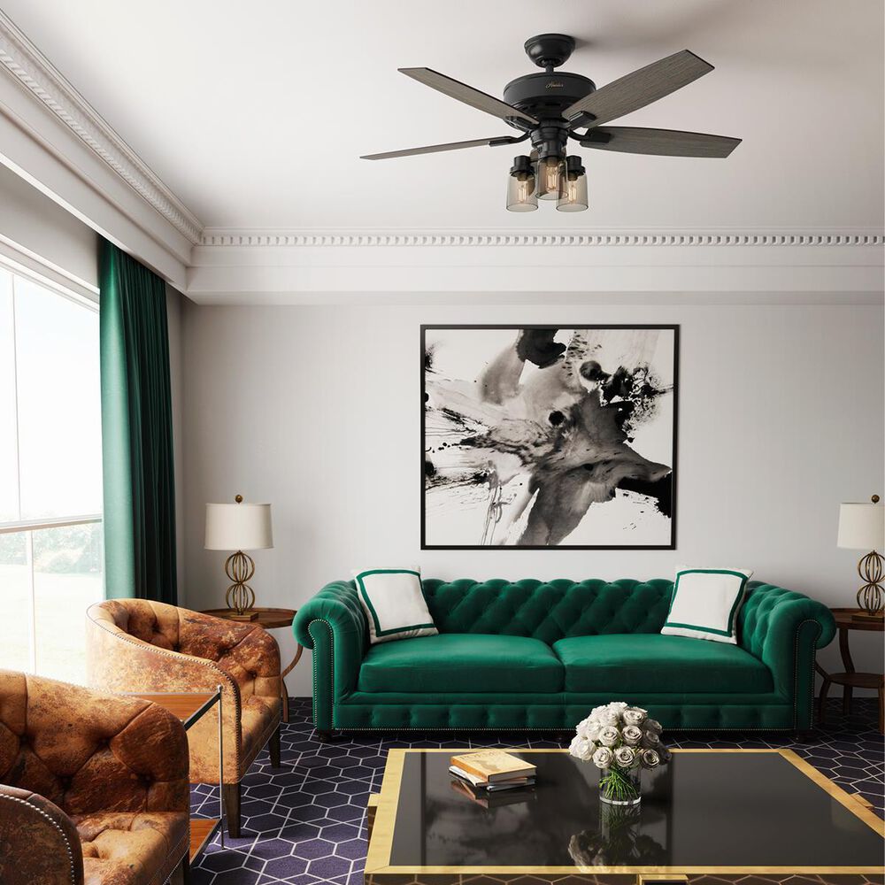 Hunter Bennett 52" Ceiling Fan in Matte Black, , large