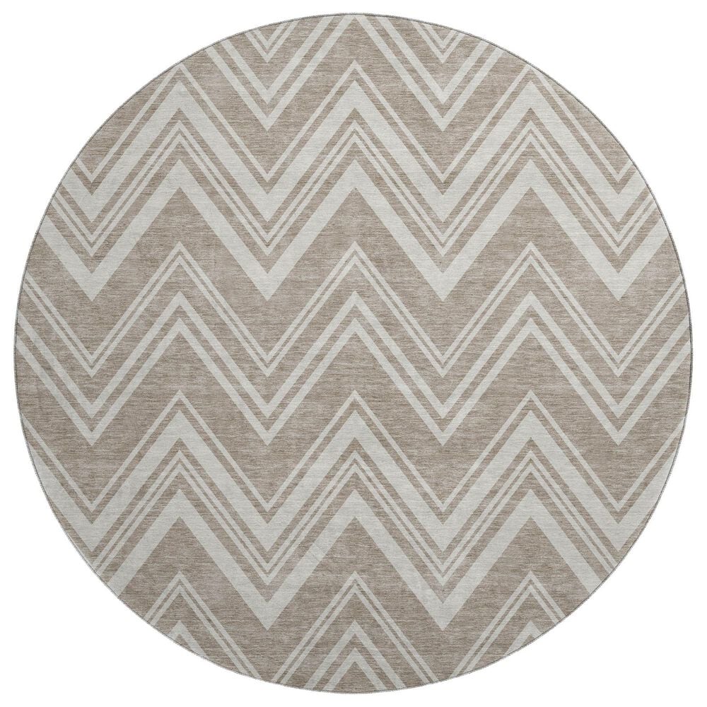 Dalyn Rug Company The Reserve TR17 Khaki 8" Round Indoor/Outdoor Area Rug, , large