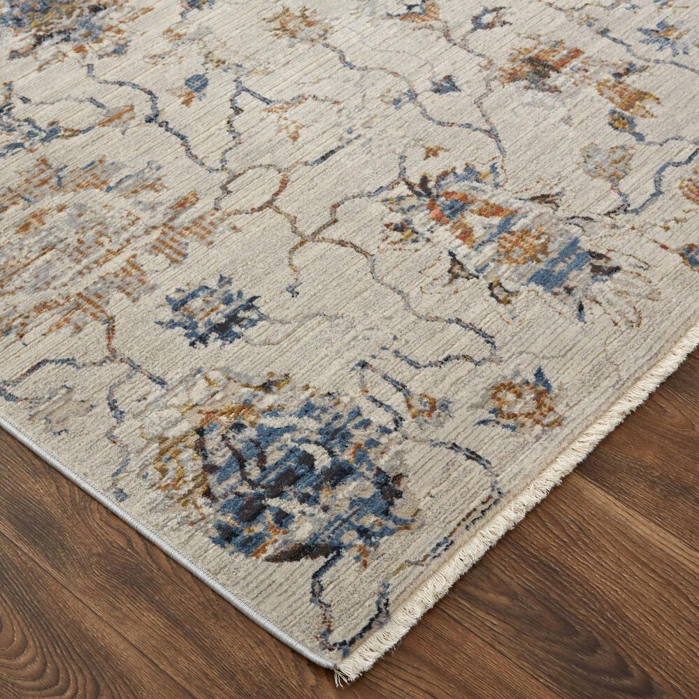 Feizy Kaia 2&#39;6&quot; x 10&#39; Ivory and Multicolor Runner, , large
