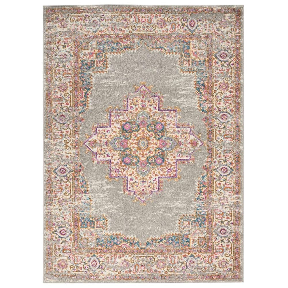 Nourison Passion PSN03 8" x 10" Grey Area Rug, , large