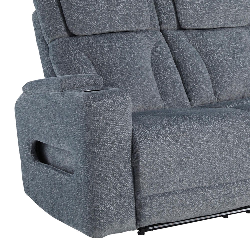 Ashley Forest Lake Power Reclining Sofa in Steel, , large