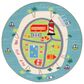 Safavieh Kids Playhouse KPH202M 5" Round Blue and Green Rug, , large