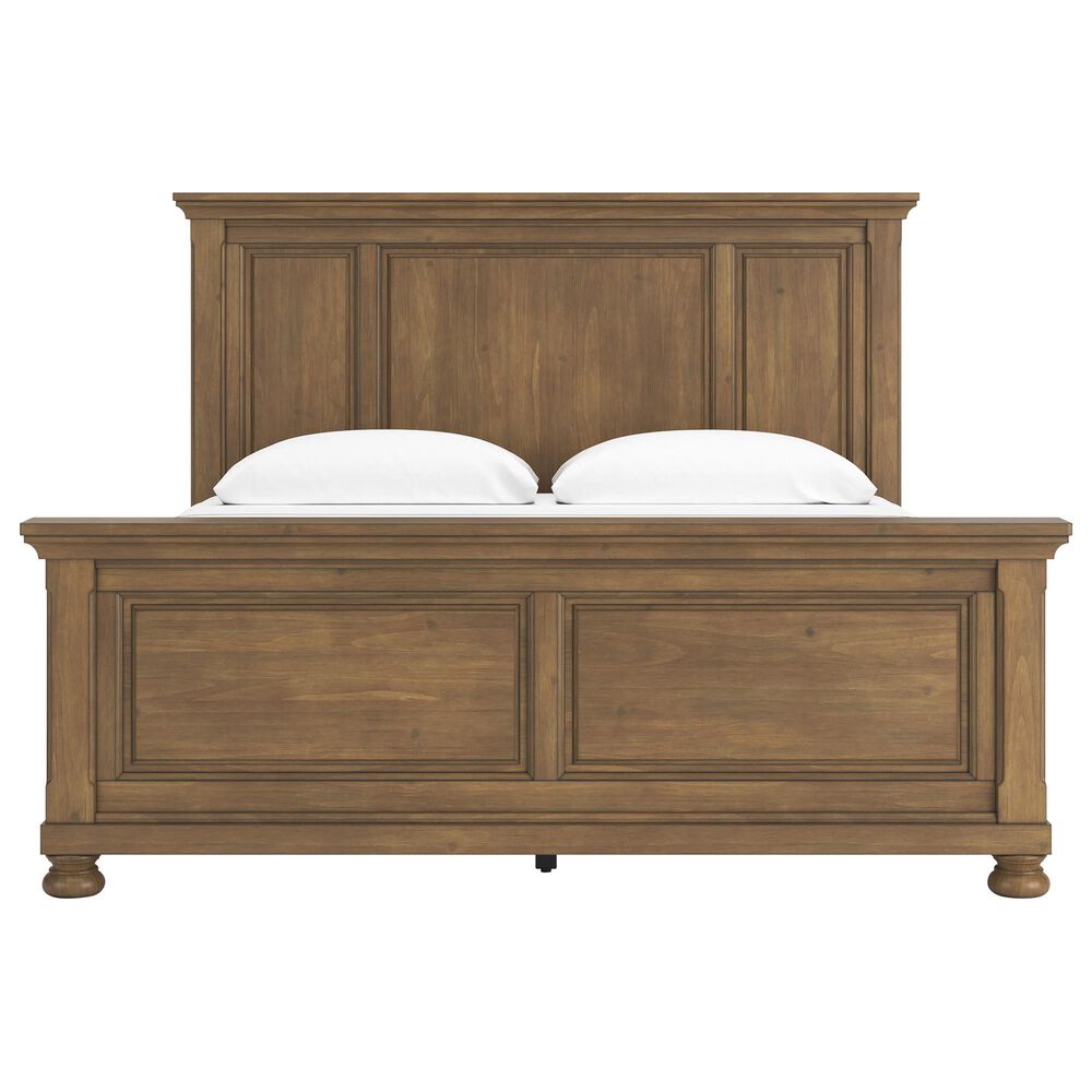 Ashley Feddinger King Panel Bed in Chestnut Brown, , large