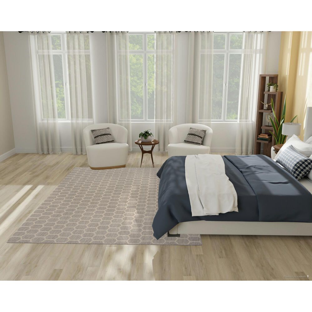 Nourison Twist Reversible 6&#39; x 9&#39; Grey Indoor/Outdoor Area Rug, , large