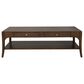 Flexsteel Sylvie 2-Drawer Rectangular Coffee Table in Chestnut, , large