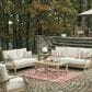 Ashley Clare View Loveseat with Beige Cushion in Antique Teak, , large