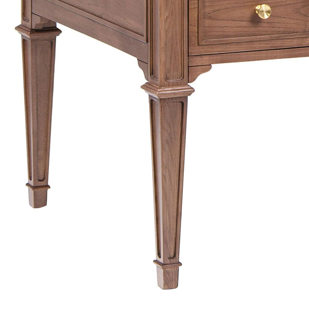 Jennifer Taylor Home Dauphin 59" 5-Drawer Executive Desk in Brown, , large