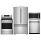 KitchenAid 4-Piece Kitchen Package with 31 Cu. Ft. French Door Refrigerator and 5 Cu. Ft. Smart Freestanding Gas Range in Stainless Steel, , large