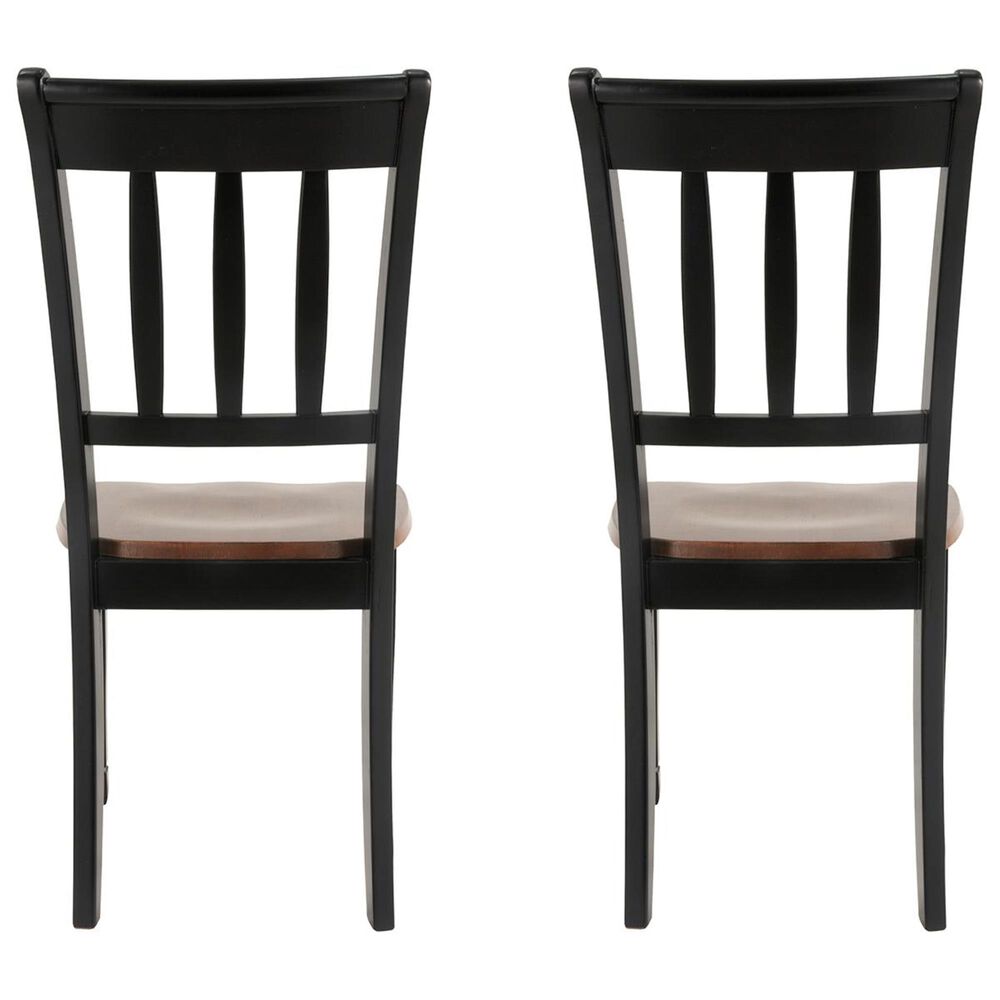 Ashley Owingsville Dining Side Chair in Black and Brown &#40;Set of 2&#41;, , large