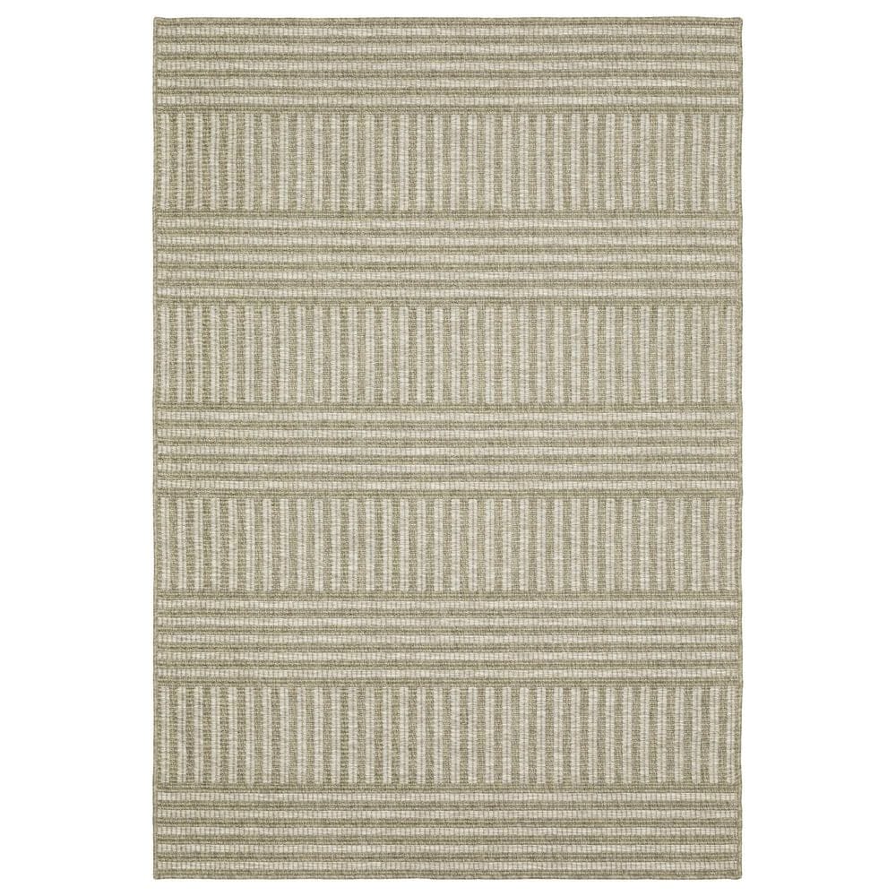 Oriental Weavers Tortuga TR02A 1"10" x 7"6" Beige and Black Runner, , large