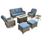 HOMLUX 7-Piece Patio Set in Denim Blue, , large