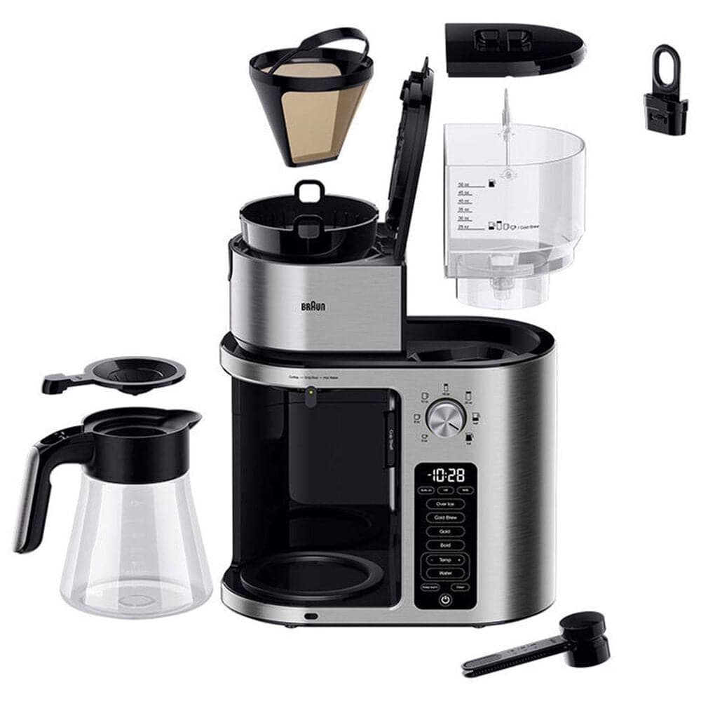 DeLonghi MultiServe Plus 10-Cup Coffee Maker with Cold Brew in Stainless Steel and Black, , large
