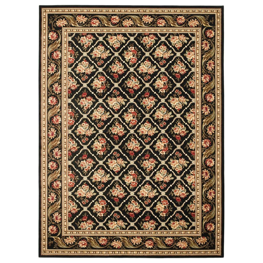 Safavieh Lyndhurst 8" x 11" Black Area Rug, , large