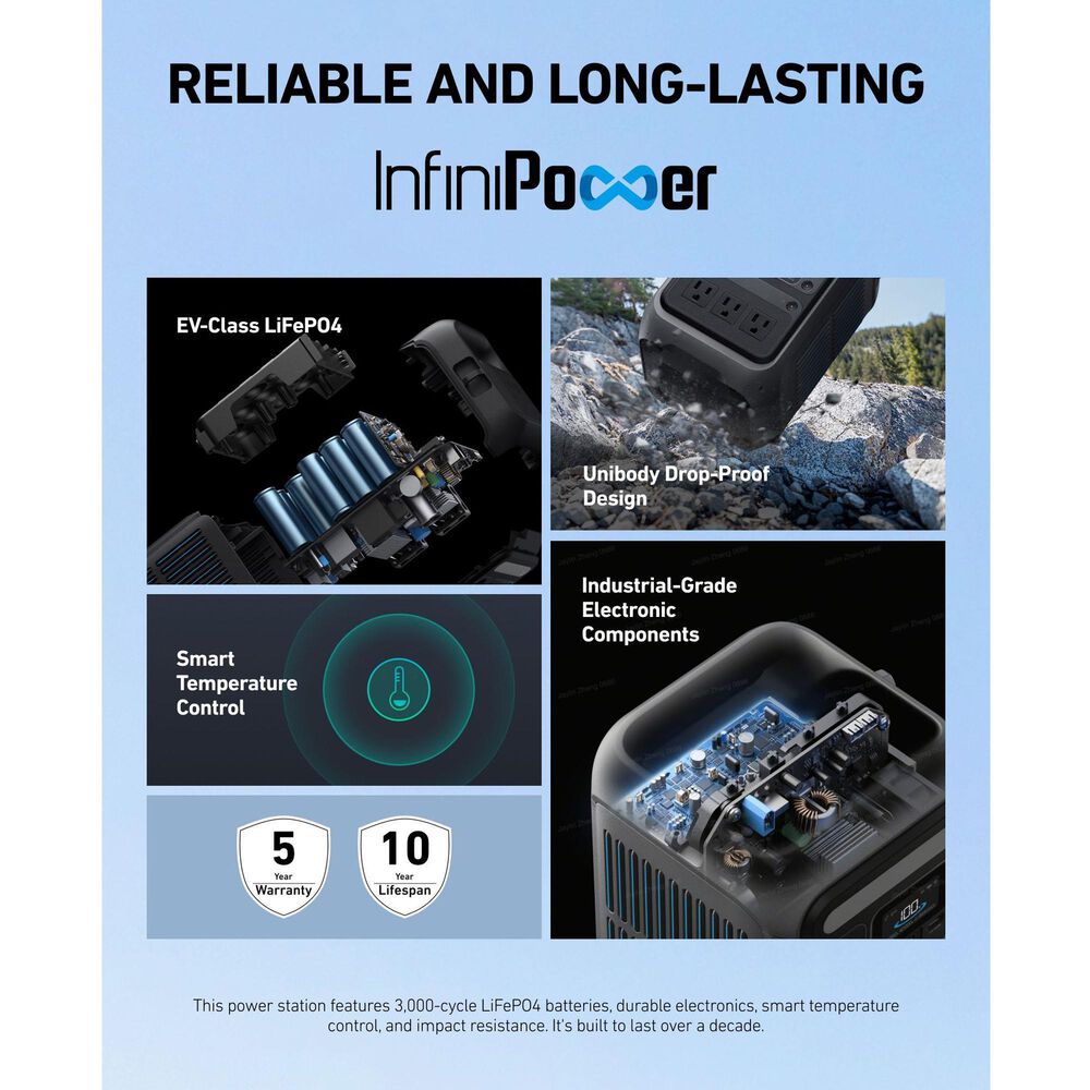 Anker Solix C300X Portable Power Station in Black, , large