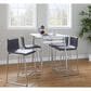 Lumisource Mara Counter Stool with Grey Cushion in Stainless Steel (Set of 2), , large