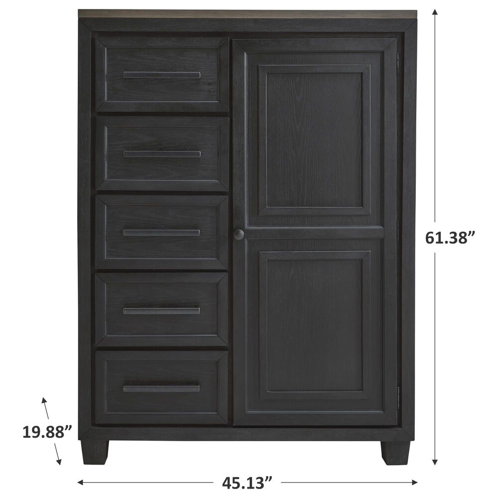 Millenium Foyland 5-Drawer Chest in Black and Brown, , large