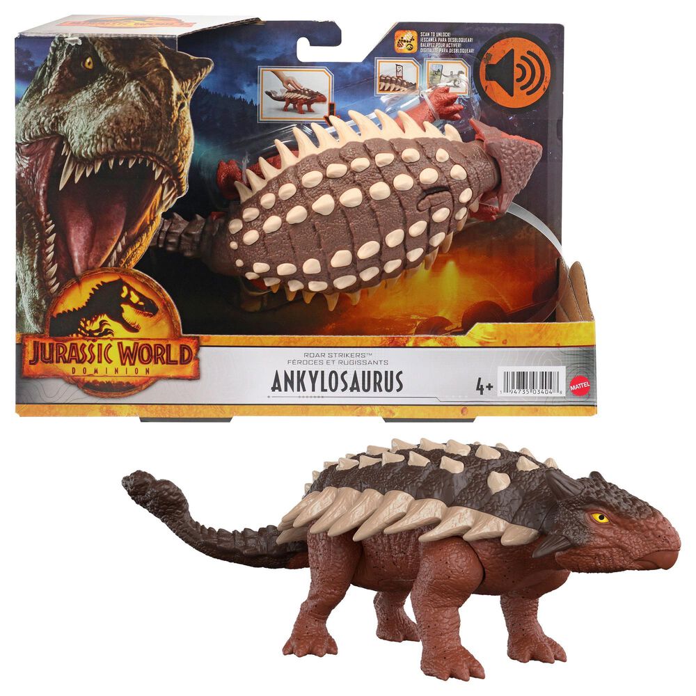 Jurassic World Roar Strikers Ankylosaurus, , large