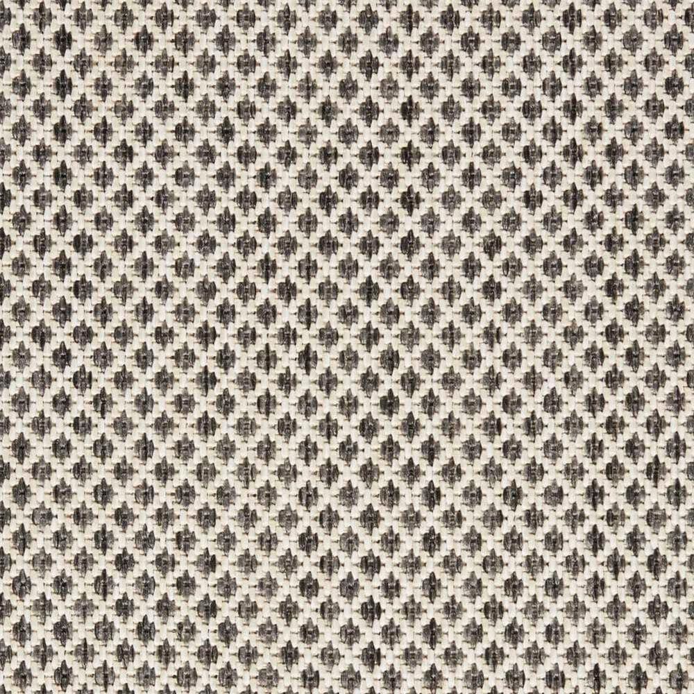 Nourison Courtyard Ivory and Charcoal 5&#39; x 8&#39; Oval Indoor/Outdoor Area Rug, , large