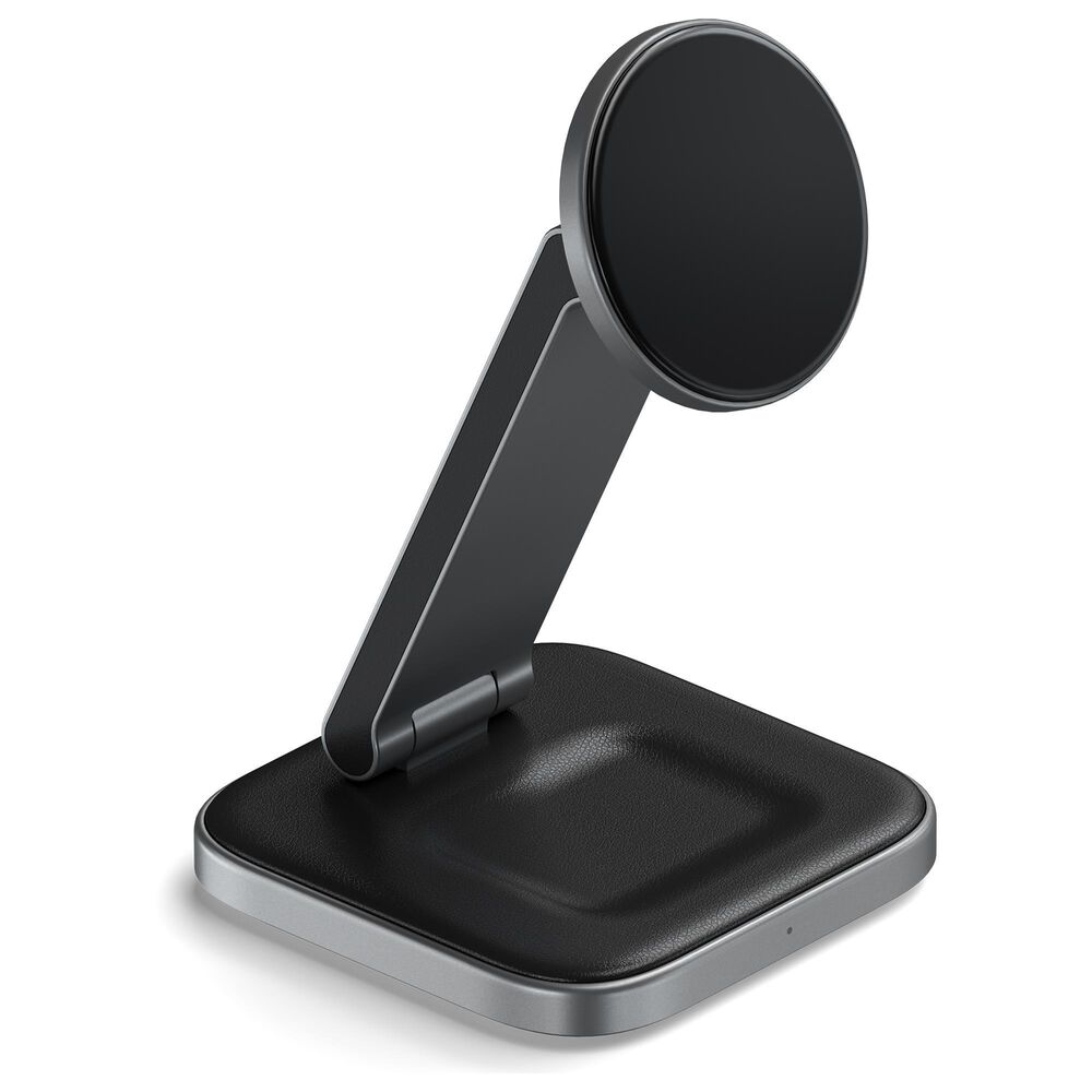 Satechi 2-in-1 Foldable Qi2 Wireless Charging Stand in Space Gray, , large