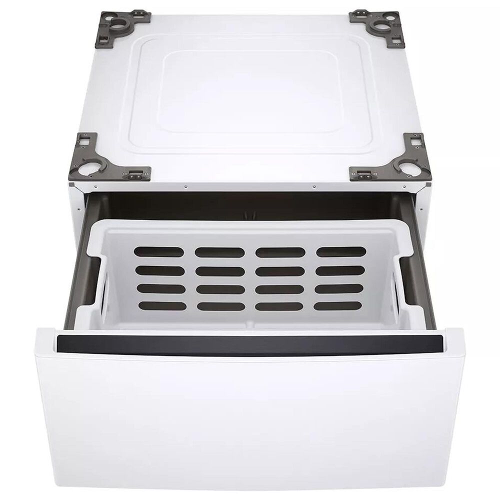 LG Front Load Washer and Electric Dryer with Pedestal in White, , large