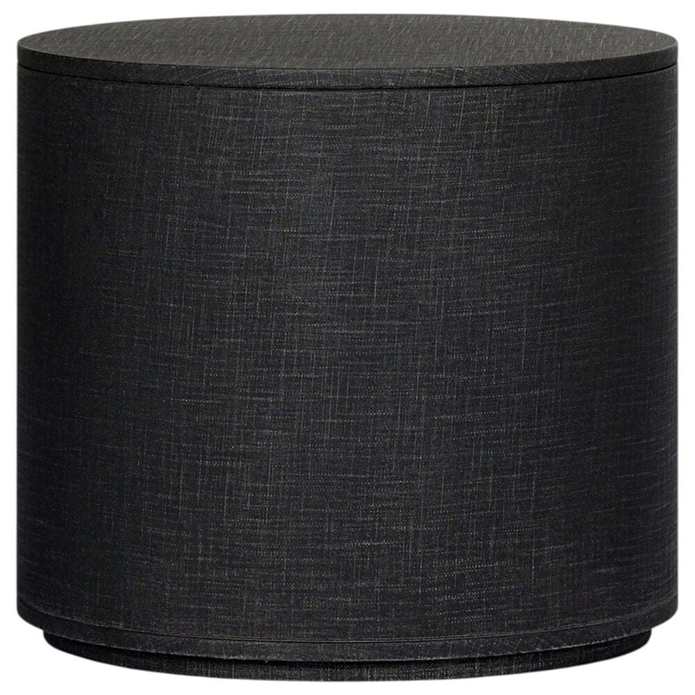 Four Hands Amelia Oval 1 Drawer Nightstand in Black, , large