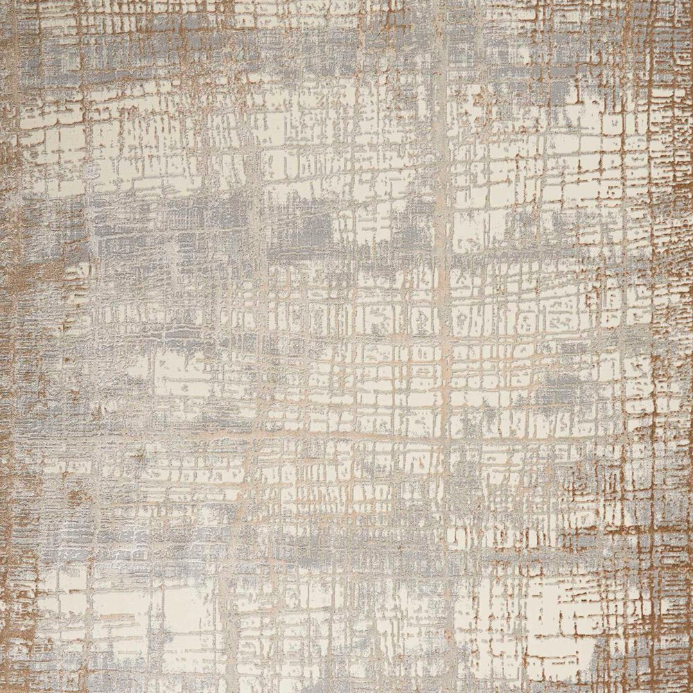 Nourison Rush 5&#39;3&quot; x 7&#39;3&quot; Ivory and Taupe Area Rug, , large