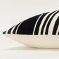 Rizzy Home 14" x 26" Abstract Down Filled Lumbar Pillow in Black and Natural, , large
