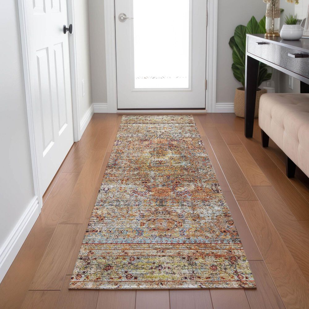 Dalyn Rug Company Karaj KJ1 2&#39;3&quot; x 7&#39;6&quot; Coral Indoor/Outdoor Runner, , large