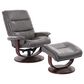 Simeon Collection Knight Manual Reclining Swivel Chair and Ottoman in Ice, , large