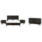 Blue River Baly 4-Piece Queen Loft Bed Set in Brushed Brown-Gray, , large