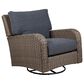 South Sea Rattan Saint Tropez Swivel Glider in Rumba Marine, , large