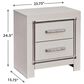 Ashley Zyniden 2-Drawer Nightstand in Silver, , large