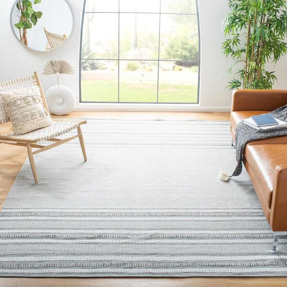 Safavieh Montauk MTK214F 9&#39; x 12&#39; Grey and Ivory Area Rug, , large