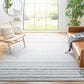 Safavieh Montauk MTK214F 9" x 12" Grey and Ivory Area Rug, , large