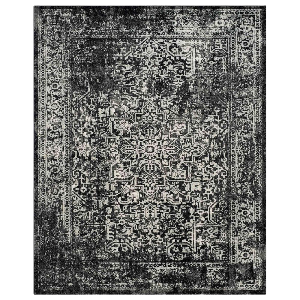 Safavieh Evoke EVK256R 10" x 14" Black and Grey Area Rug, , large
