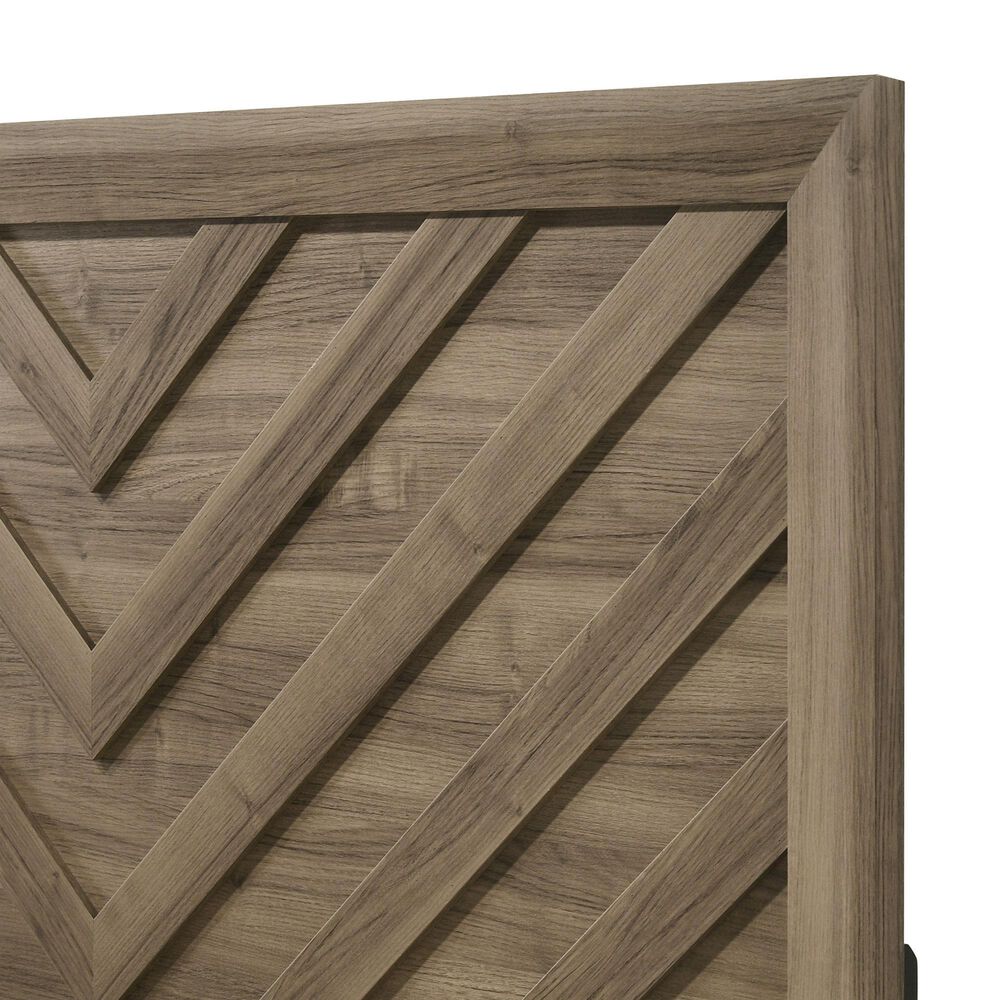 Crown Mark Valor 5-Piece Queen Bedroom Set in Light Brown, , large