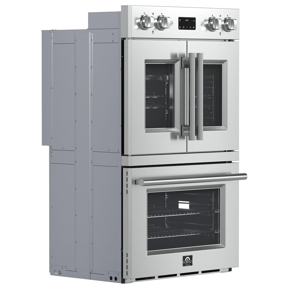 Forno Asti 30" Double Electric Wall Oven with Upper French Door in Stainless Steel, , large