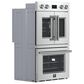 Forno Asti 30" Double Electric Wall Oven with Upper French Door in Stainless Steel, , large