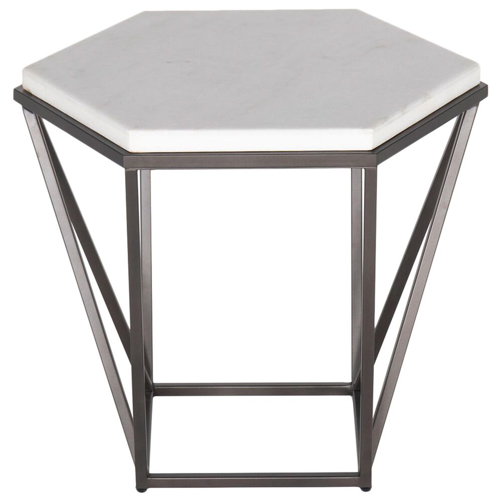 Steve Silver Cara End Table in White, , large