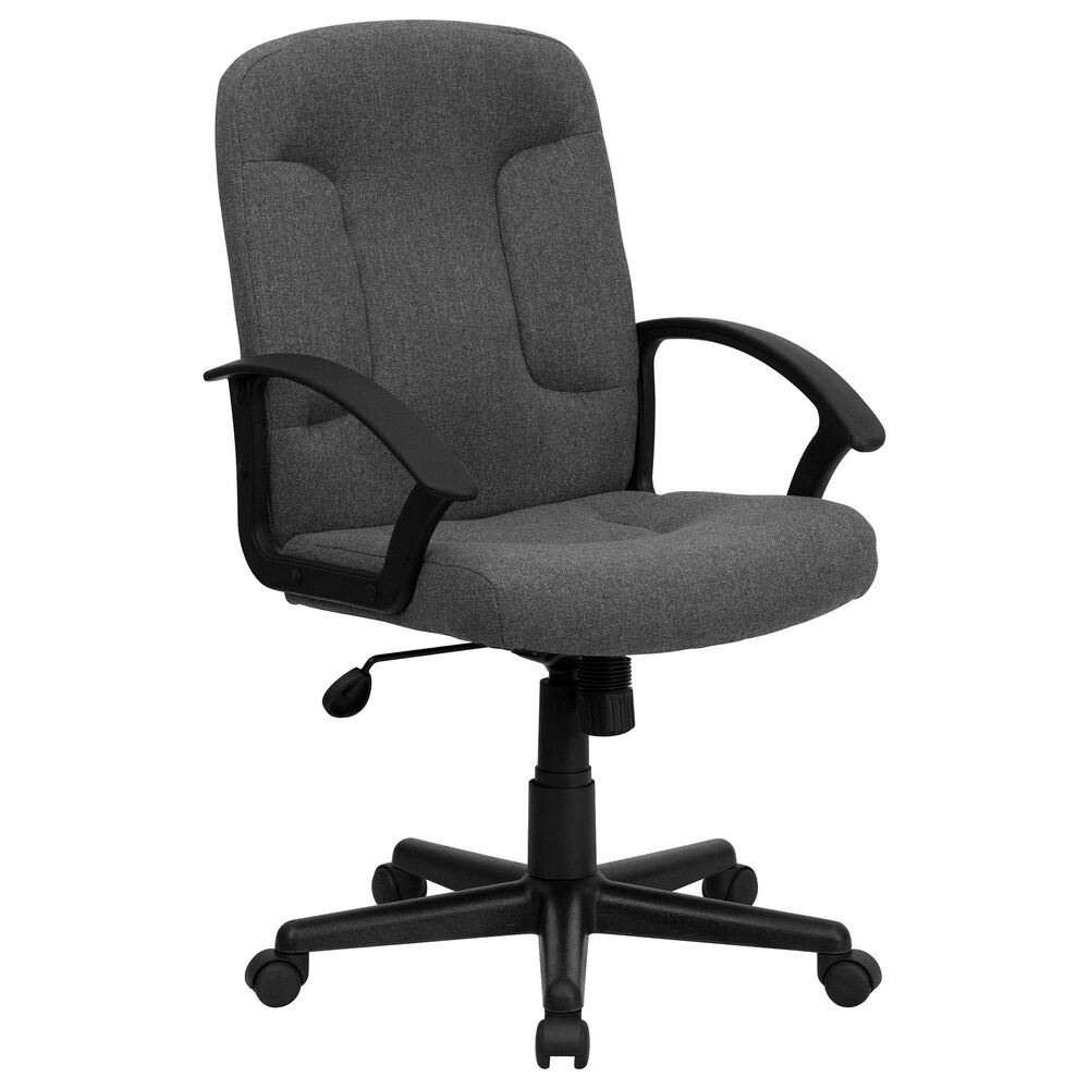 Flash Furniture Executive Swivel Office Chair in Gray Fabric, , large
