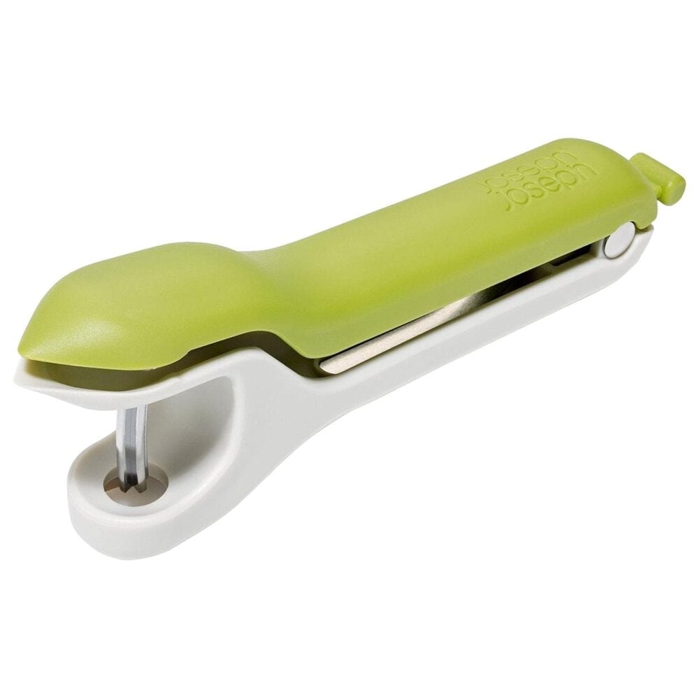 Joseph Joseph Tweezy 2-in-1 Pitter and Huller Tool in White and Green, , large