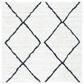 Safavieh August Shag AUG572A 6"7" Square Ivory and Black Area Rug, , large