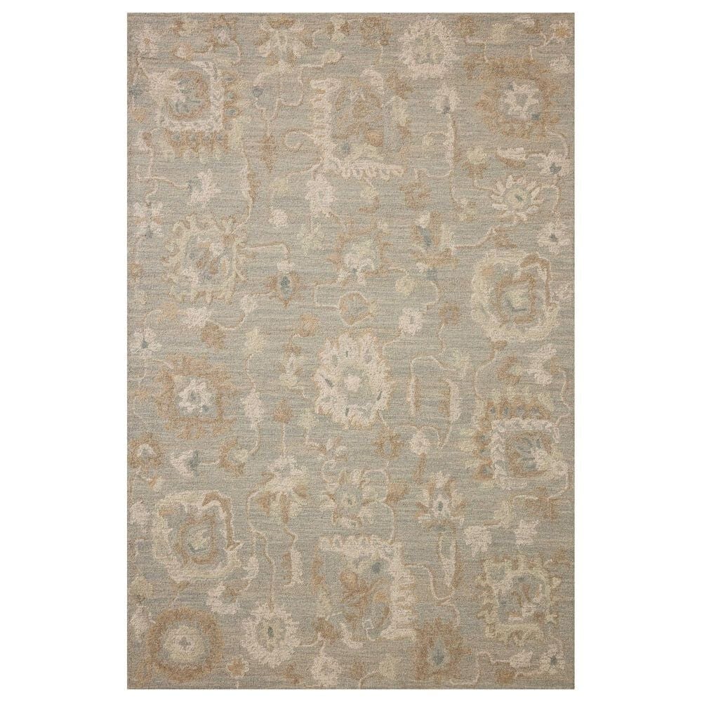 Chris Loves Julia x Loloi Dorothea Stone and Multicolor 3"6" x 5"6" Area Rug, , large