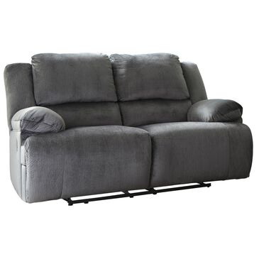 Signature Design by Ashley Clonmel Power Reclining Loveseat in Charcoal, , large