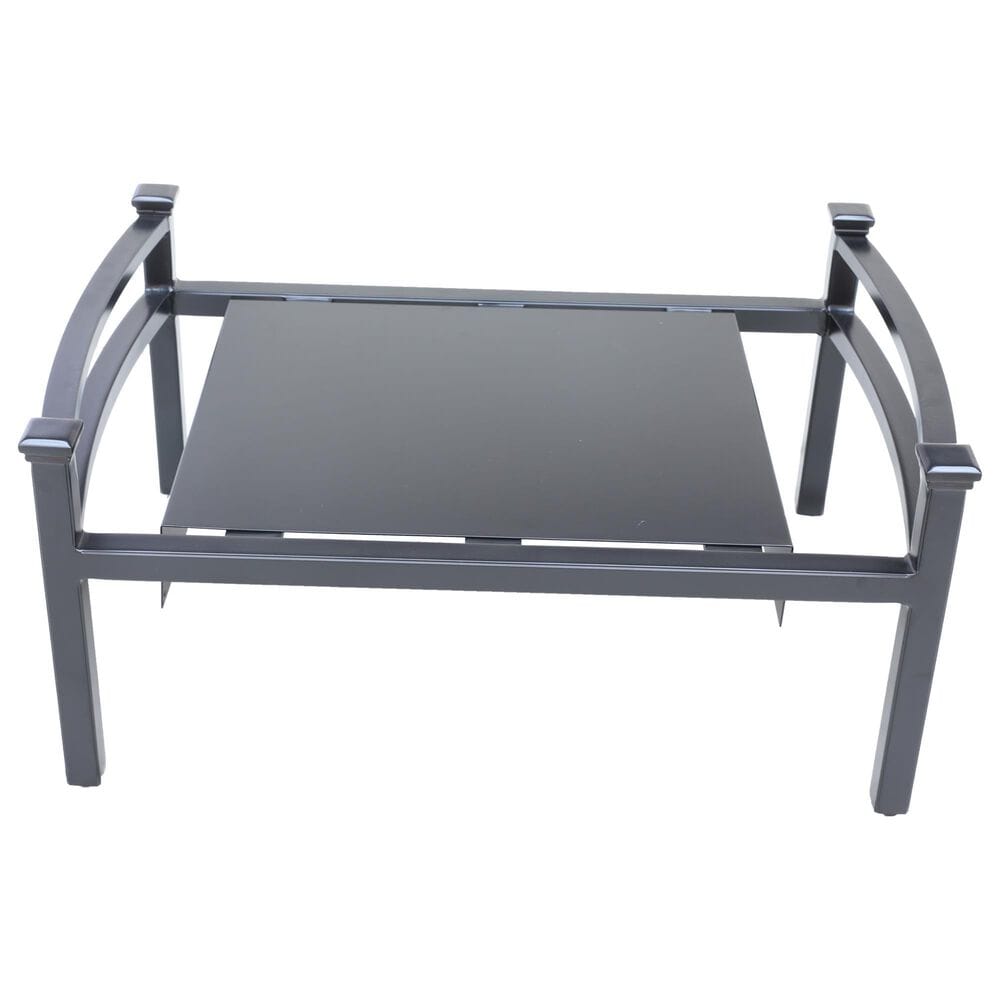 GatherCraft Seville Patio Ottoman with Cushion and Plate in Medora Ivory, , large