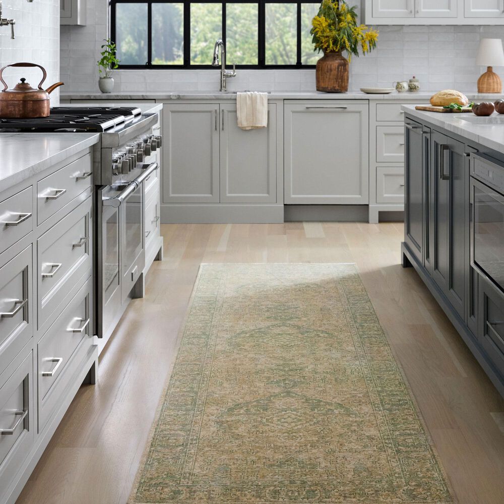 Surya Once Upon a Time Light Beige, Tan, Taupe, Olive, Dusty Coral and Sage 2"11" x 9"10" Runner, , large
